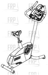 C842 UPRIGHT COMMERCIAL BIKE, HEADL (P5) - Product Image