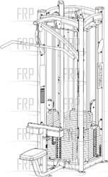Single Handle Lat Pull Square - 17070  - Product Image
