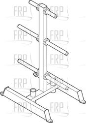 Epic Olympic Plate & Bar Rack - GZFW2195.1 - Product Image