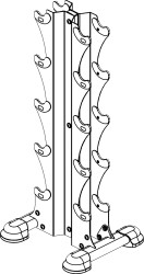 FIVE TIER VERTICAL DUMBBELL RACK - HF-5459 - Unit Image FIVE TIER VERTICAL DUMBBELL RACK - HF-5459 - Unit Image