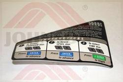 Decal, Console-Warning/Instructions - Product Image