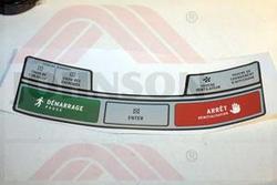 CONSOLE STICKER, CONSOLE COVER, DOWN, - Product Image