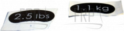 2.5 Lb. WT. Plate Decal - Product Image