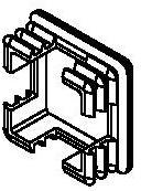 Square Plastic Cap for U Frame - Product Image