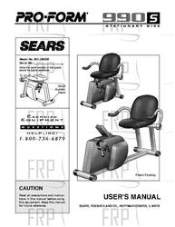 Owners Manual, 831.288300 - Product Image