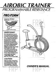 Manual, Owner's, PF310510 - Product Image