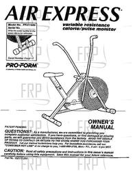 Owners Manual, PF411500 - Product Image