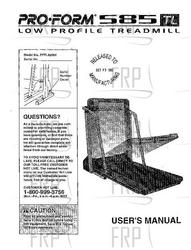 Owners Manual, PFTL42064 G03722AC - Product Image