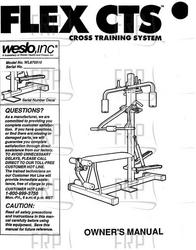 Owners Manual, WL870510 - Product Image