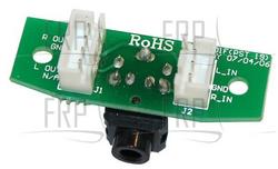 Audio Input or Output board (order 2 if need both) - Front View