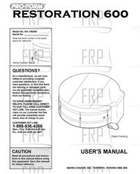 Manual, Owner's - Product Image