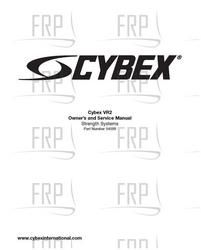 Cybex VR2 Owner's and Service Manual - Product Manual
