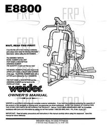 Owners Manual, E8800 - Product Image