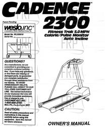 Manual, Owners, WL230011 - Product Image