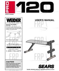 Owners Manual, 150460 - Product Image