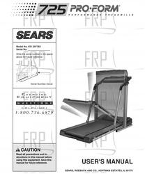 Owners Manual, 297782 H00177AC - Product Image