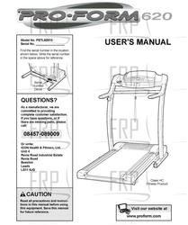 Owners Manual, PETL62010,ENGLISH - Product Image