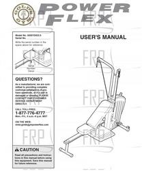 Owners Manual, GGSY24220 - Product Image