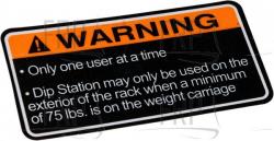 Decal, Dip Warning - Product Image