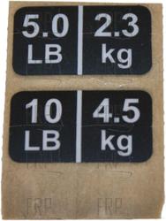 Decal, Weight - Product Image