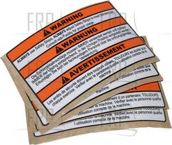 Label, Warning - Product Image