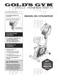 Manual, Owner's Canadian French | Fitness and Exercise Equipment Repair