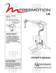 Manual, Owner's, GZFM60200 - Image
