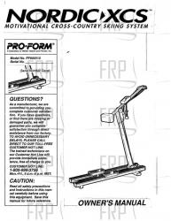 Manual, Owner's, PF600510 - Image