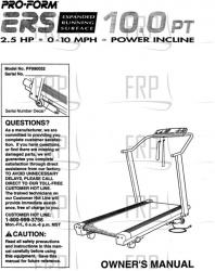 Manual, Owner's, PF990032 - Product Image