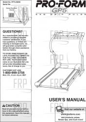 Manual, Owner's, PFTL59290 - Product Image