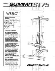 Manual, Owner's, WL007520 - Image