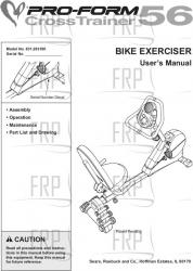 Owners Manual, 283180 - Product Image