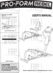 Owners Manual, 285870 - Product Image