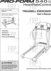 Owners Manual, 294052 207828- - Product Image