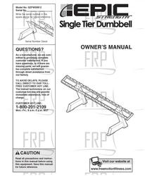 Owners Manual, GZFW20812 - Product Image