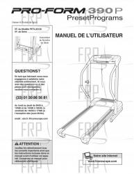 Owners Manual, PETL35130,FRNCH - Image