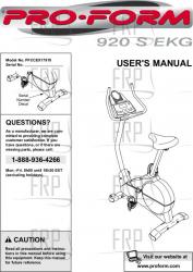 Owners Manual, PFCCEX17910 - Product Image