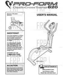 Owners Manual, PFEL39031 - Product Image