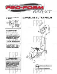 Owners Manual, PFEVEL33020,FRNCH - Image