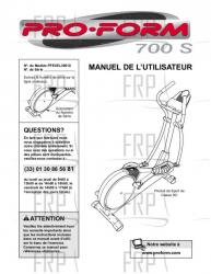 Owners Manual, PFEVEL39010,FRNCH - Image
