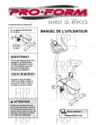 Owners Manual, PFEVEX19010,FRNCH - Image