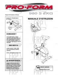 Owners Manual, PFEVEX19010,ITALY - Image
