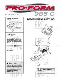 Owners Manual, PFEVEX23020,GERMN - Image