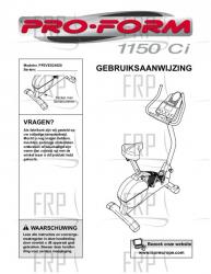 Owners Manual, PFEVEX24020,DUTCH - Image