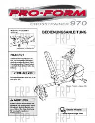 Owners Manual, PFEVEX39911,GERMN - Image