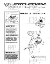 Owners Manual, PFEVEX49831,FRNCH - Image