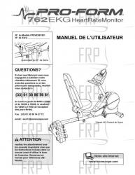 Owners Manual, PFEVEX61831,FRNCH - Image