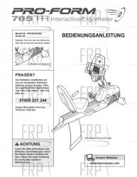 Owners Manual, PFEVEX62830,GERMN - Image