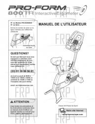 Owners Manual, PFEVEX69830,FRNCH - Image