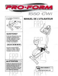 Owners Manual, PFEVEX87910,FRNCH - Image